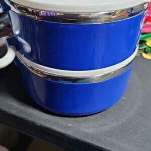 Blue and Silver Mug Set